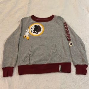 Reebok NFL Team Apparel - Redskins Sweatshirt - Grey & Red w/ Pocket - Small